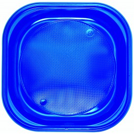 Plastic bord PS Vierkant donkerblauw Ø20x20 cm (720 stuks)