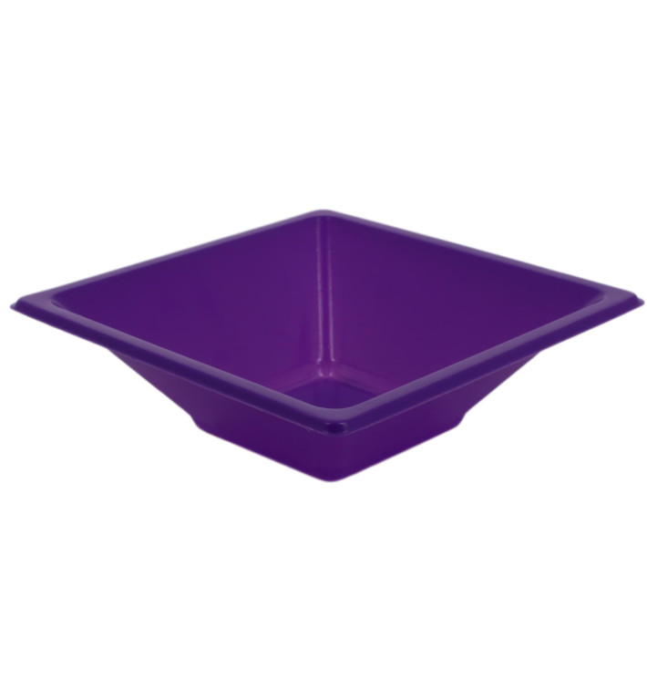 Plastic kom PS Vierkant lila 12x12cm (25 stuks) Plastic kom PS Vierkant lila 12x12cm (25 stuks)