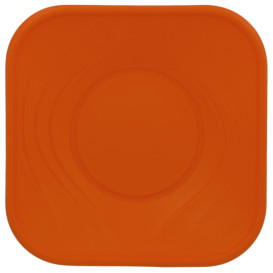 Plastic bord PP "X-Table" Vierkant oranje 18 cm (8 stuks) 