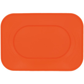 Plastic dienblad microgolfbaar "X-Table" oranje 33x23cm (2 stuks) 