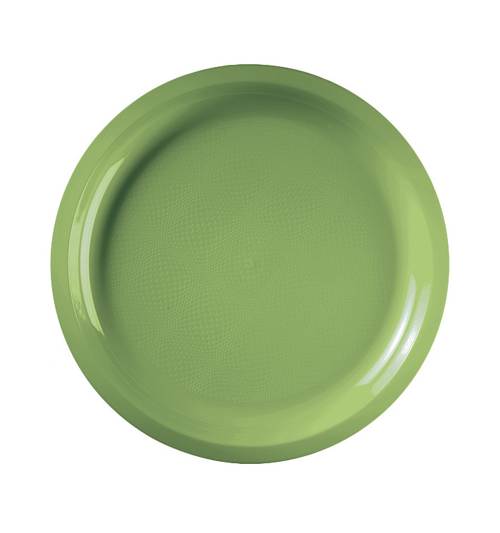 Plastic bord limoengroen "Rond vormig" PP Ø29 cm (25 stuks) Plastic bord limoengroen "Rond vormig" PP Ø29 cm (25 stuks)