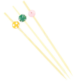 Bamboe vleespennen pakket "Punteado" Design 12cm (5000 stuks)