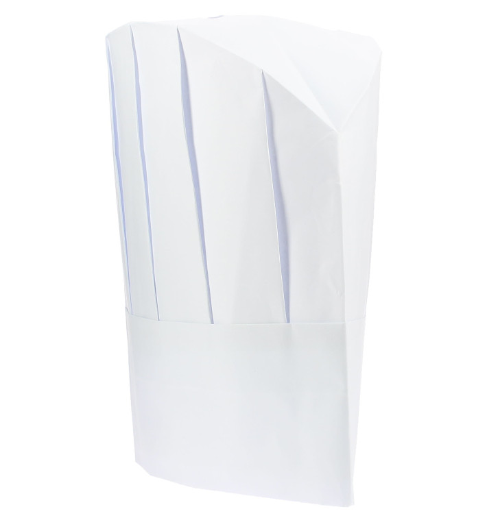 Wegwerp papieren koksmstuks Pinstripe wit (10 stuks) Wegwerp papieren koksmstuks Pinstripe wit (10 stuks)