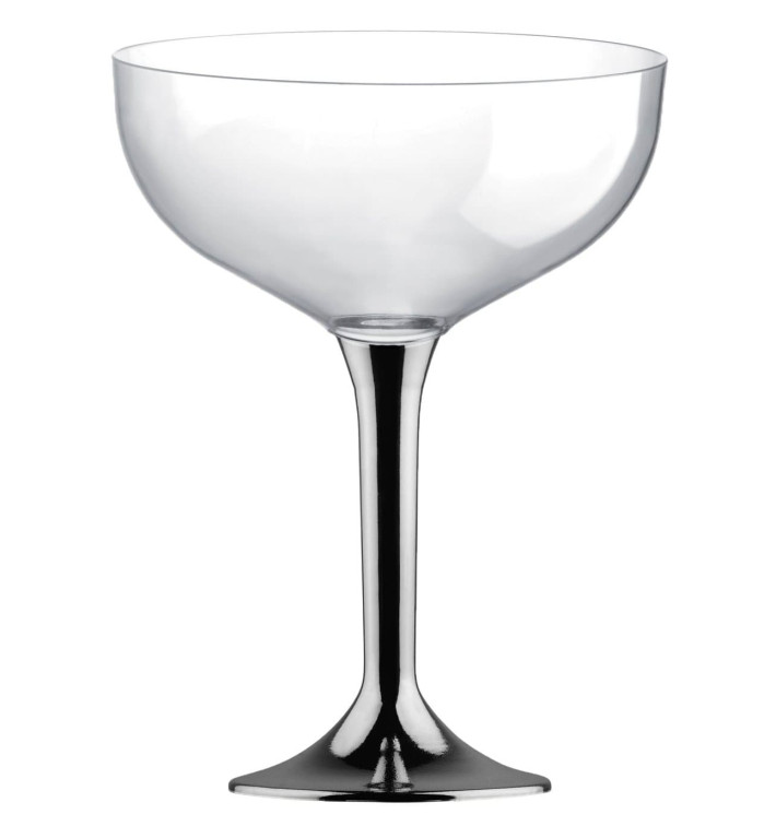 Plastic stam fluitglas niquel chroom 200ml 2P (40 stuks) Plastic stam fluitglas niquel chroom 200ml 2P (40 stuks)