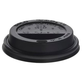  Deksel voor beker gat 6 en 8 Oz zwart Ø7,9cm (100 stuks)