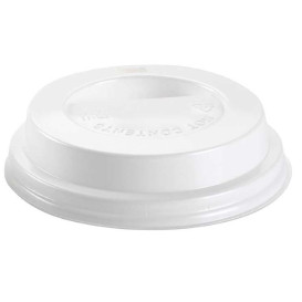  Deksel voor beker gat 6 en 8 Oz wit Ø7,9cm (1000 stuks)