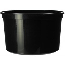 Plastic deli Container zwart PP 500ml Ø11,5cm (500 stuks)