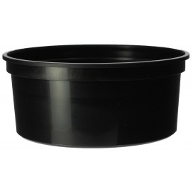 Plastic deli Container zwart PP 350ml Ø11,5cm (500 stuks)
