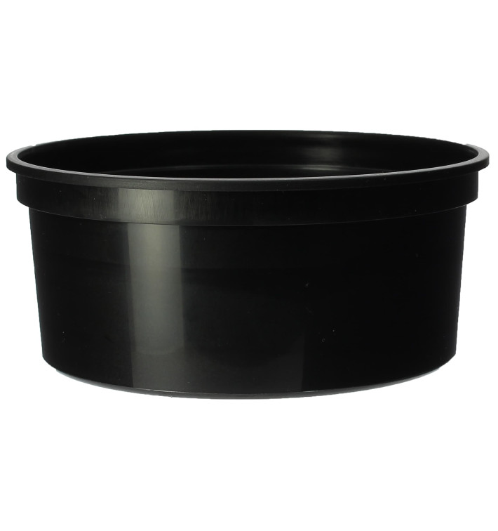 Plastic deli Container zwart PP 350ml Ø11,5cm (500 stuks)