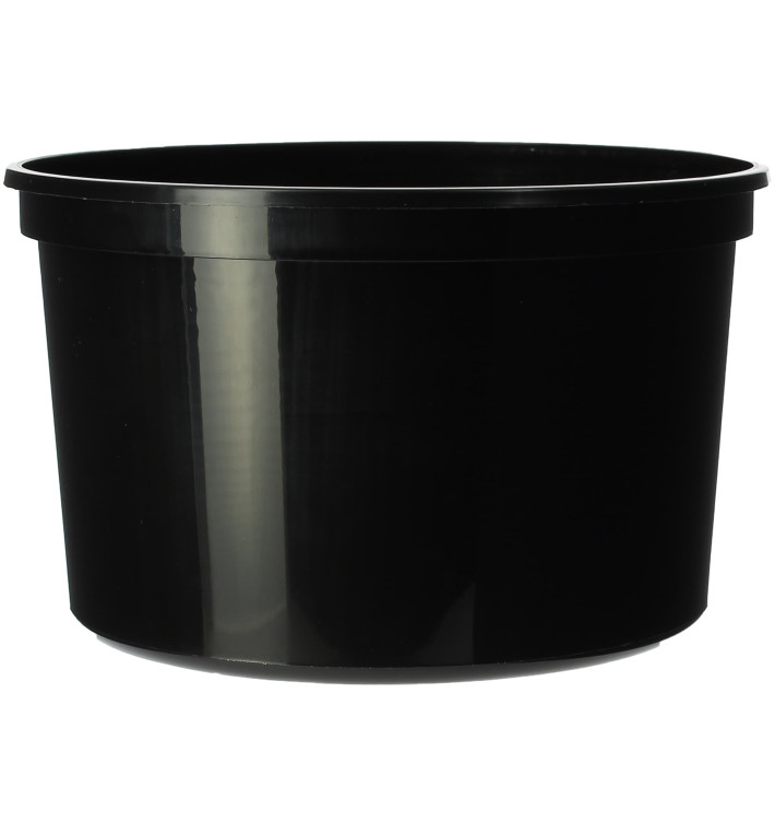 Plastic deli Container zwart PP 500ml Ø11,5cm (50 stuks) 