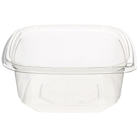 Plastic deli Container PET onverbrekelijk 375ml 12x12x4cm (1000 stuks)