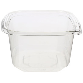 Plastic deli Container PET onverbrekelijk 600ml 12x12x7cm (50 stuks) 