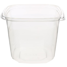 Plastic deli Container PET onverbrekelijk 750ml 12x12x9cm (500 stuks)