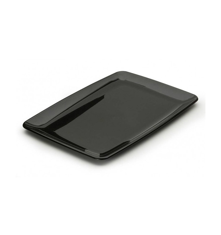Plastic dienblad Rechthoekige vorm Hard zwart 20x28 cm (100 stuks) Plastic dienblad Rechthoekige vorm Hard zwart 20x28 cm (100 stuks)