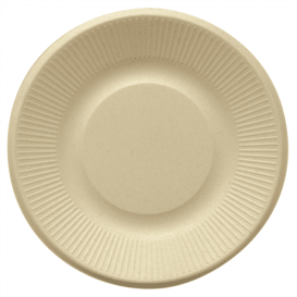 Suikerriet bord Naturel Ø21 cm (50 stuks) 