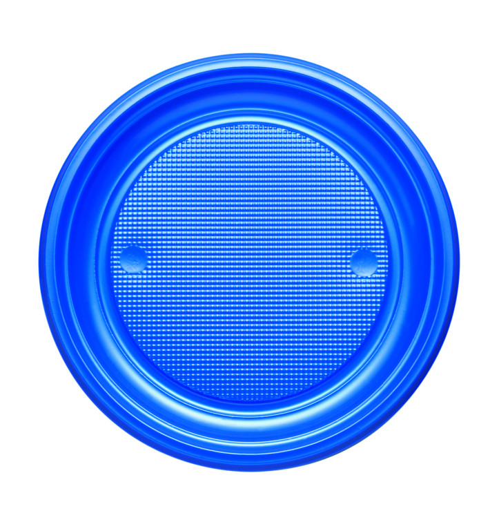 Plastic bord PS Plat donkerblauw Ø17 cm (1100 stuks) Plastic bord PS Plat donkerblauw Ø17 cm (1100 stuks)