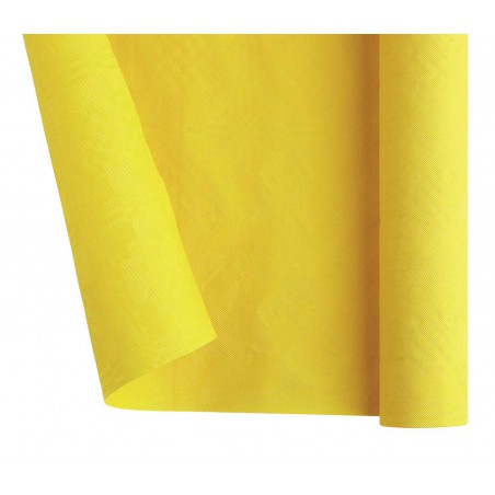 Papieren tafelkleed rol geel 1,2x7m (1 stuk)
