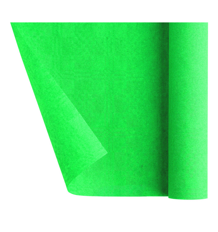 Papieren tafelkleed rol groen 1,2x7m (1 stuk) Papieren tafelkleed rol groen 1,2x7m (1 stuk)