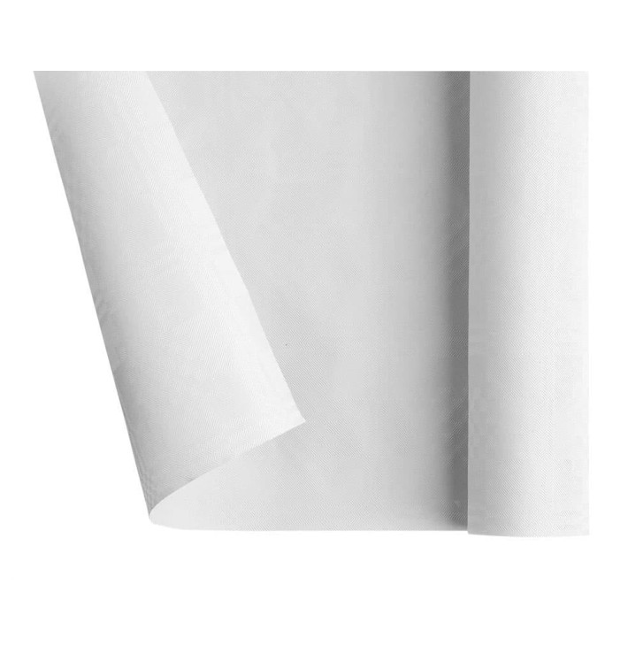 Papieren tafelkleed rol wit 1,2x7m (1 stuk) Papieren tafelkleed rol wit 1,2x7m (1 stuk)