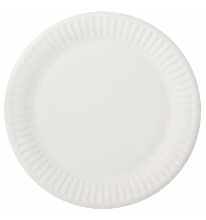 Papieren bord wit 15 cm (2000 stuks) Papieren bord wit 15 cm (2000 stuks)