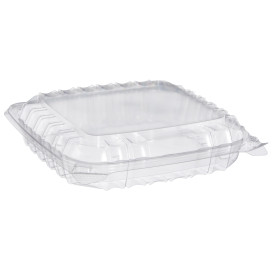 Plastic scharnierende Deli-Container OPS 3 Compartmenten "transparant Seal" 335ml (125 stuks) 