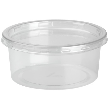 Plastic deli Container met Deksel rPET "DeliLite" 7,6Oz/217ml (500 stuks)