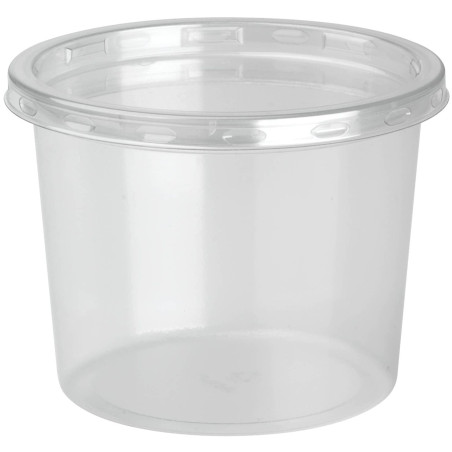 Plastic deli Container met Deksel rPET "DeliLite" 9,8Oz/279ml (50 stuks)