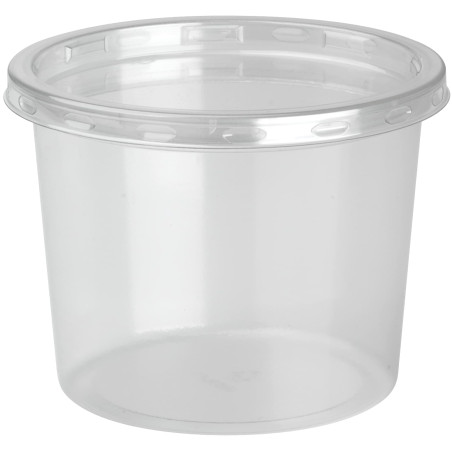 Plastic deli Container met Deksel rPET "DeliLite" 13,2Oz/374ml (50 stuks) 