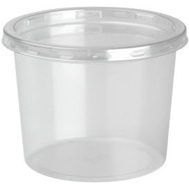 Plastic deli Container met Deksel rPET "DeliLite" 13,2Oz/374ml (500 stuks)