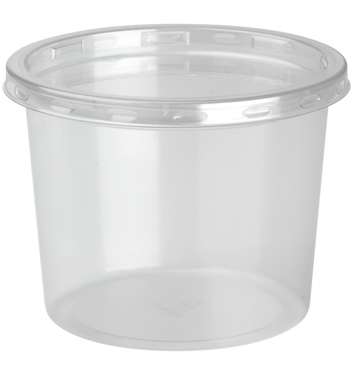 Plastic deli Container met Deksel rPET "DeliLite" 13,2Oz/374ml (500 stuks) Plastic deli Container met Deksel rPET "DeliLite" 13,2Oz/374ml (500 stuks)