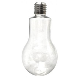 Plastic fles met Deksel lamp design PET transparant 100ml (250 stuks)