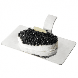 Plastic PS proefschotel met Hendel Rechthoekige vorm zilver 10x5,5cm (1296 stuks)