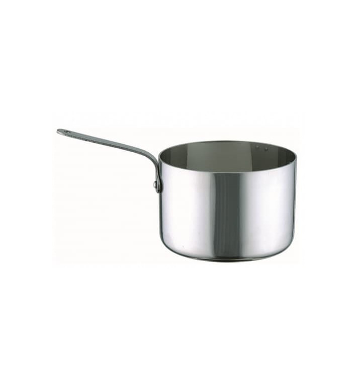 Bediening mini frituurpan dienblad van staal Ø7x4,5cm (1 stuk) Bediening mini frituurpan dienblad van staal Ø7x4,5cm (1 stuk)