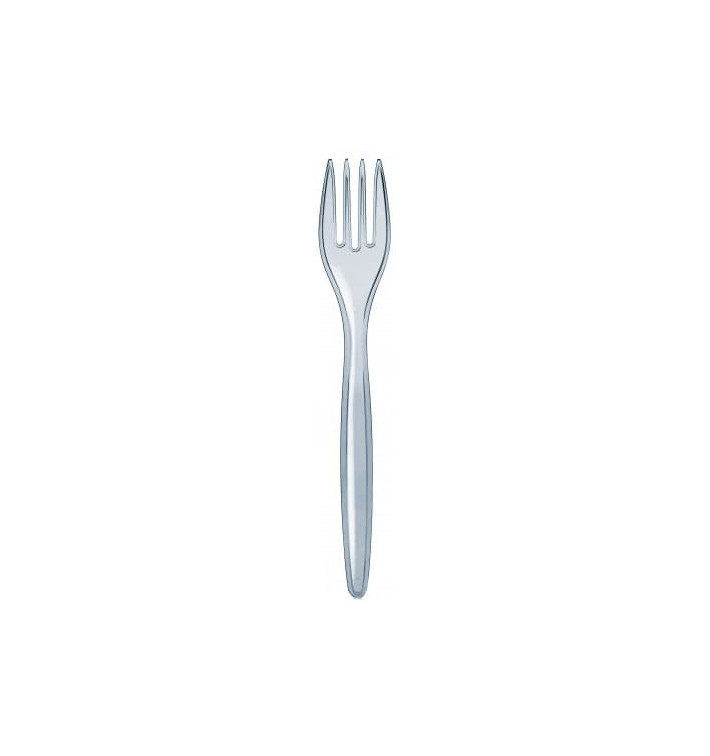 Plastic PS vork "Luxe" transparant 17,5cm (100 stuks) Plastic PS vork "Luxe" transparant 17,5cm (100 stuks)