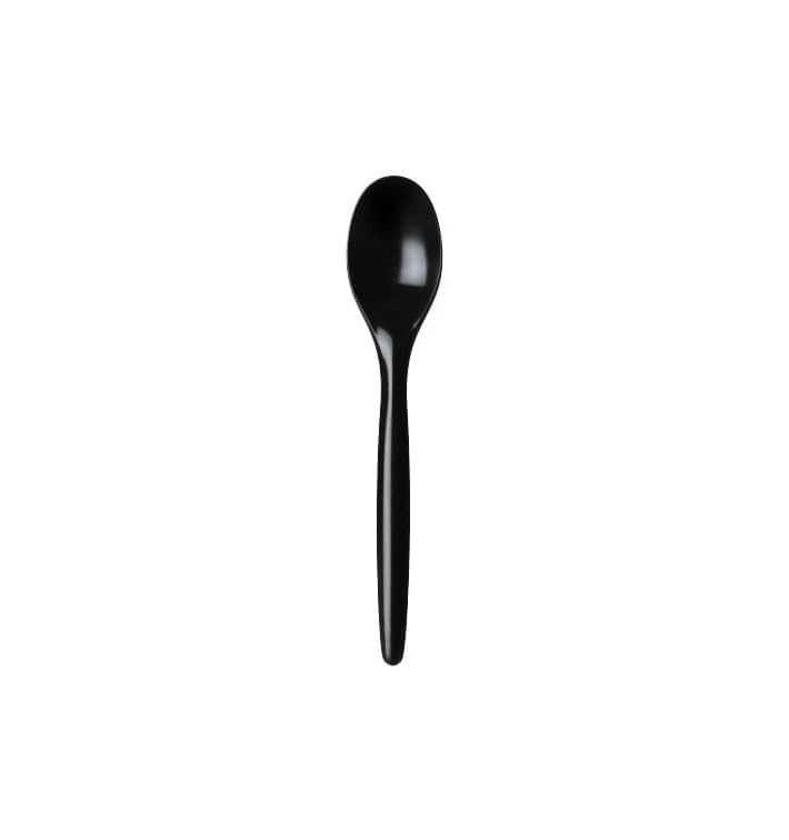 Plastic lepel PS "Luxe" zwart 17,5 cm (100 stuks) Plastic lepel PS "Luxe" zwart 17,5 cm (100 stuks)