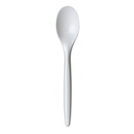 Plastic PS thee lepel "Luxe" wit 12,3cm (2000 stuks)