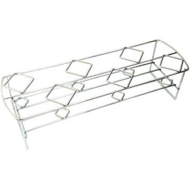 Bediening presentatie mandje 6 kegels van staal 45x14x10,8cm (16 stuks)