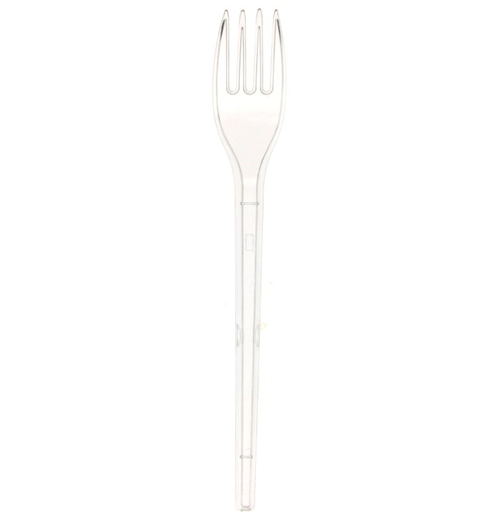 Plastic PS vork transparant 17cm (3000 stuks) Plastic PS vork transparant 17cm (3000 stuks)