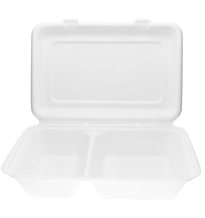 Suikerriet Gescharnierd Burger Container 32x24x5cm (50 stuks) 