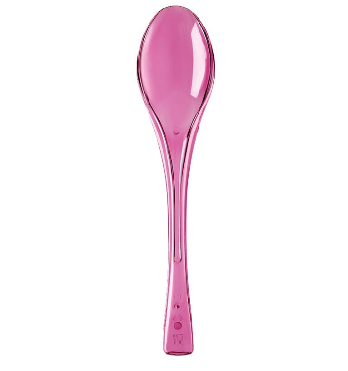Plastic lepel PS "Flen" fuchsia transparant 14,5cm (3000 stuks) Plastic lepel PS "Flen" fuchsia transparant 14,5cm (3000 stuks)