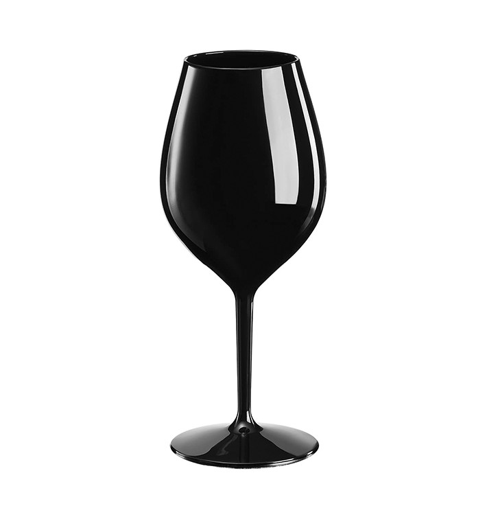 Plastic herbruikbaar glas Wijn "Tritan" zwart 510ml (6 stuks) Plastic herbruikbaar glas Wijn "Tritan" zwart 510ml (6 stuks)