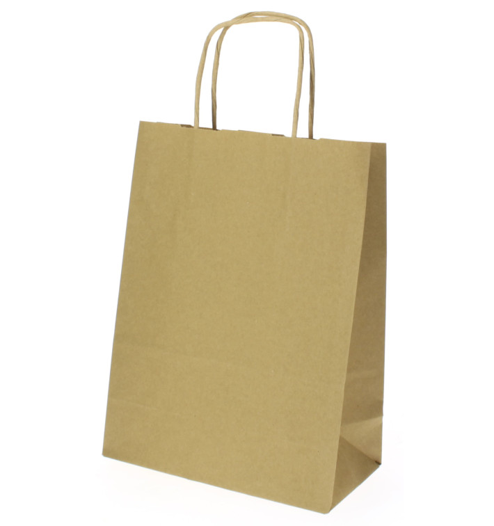 Papieren zak met handgrepen kraft Hawanna 100g 18+8x24cm (50 stuks) Papieren zak met handgrepen kraft Hawanna 100g 18+8x24cm (50 stuks)