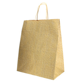 Papieren zak met handgrepen kraft 80g 26+14x32cm (250 stuks)