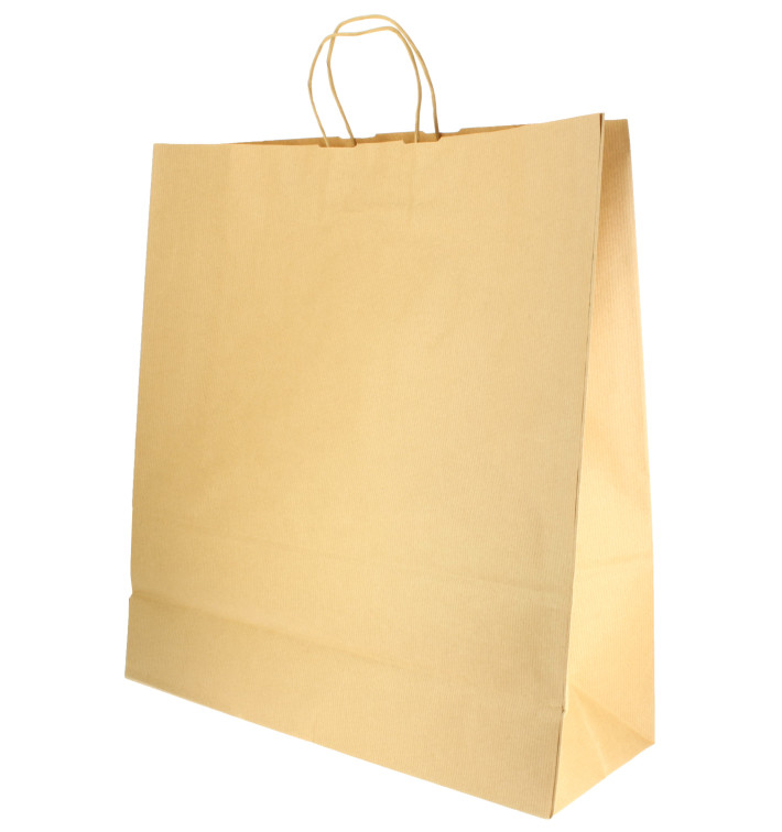 Papieren zak met handgrepen kraft 100g 46+16x49cm (50 stuks) Papieren zak met handgrepen kraft 100g 46+16x49cm (50 stuks)