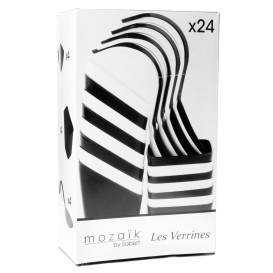 Proeving bestek set PS wit en zwart 24 Pieces (1 stuk)