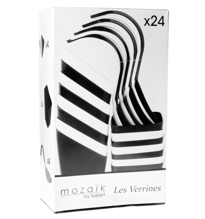 Proeving bestek set PS wit en zwart 24 Pieces (1 stuk) Proeving bestek set PS wit en zwart 24 Pieces (1 stuk)