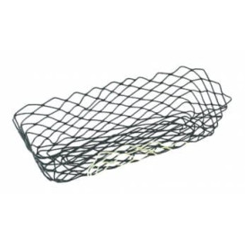 Stalen voedsel Containers Rechthoekige vorm zwart 27,5x14,2x8,5cm (1 stuk) 