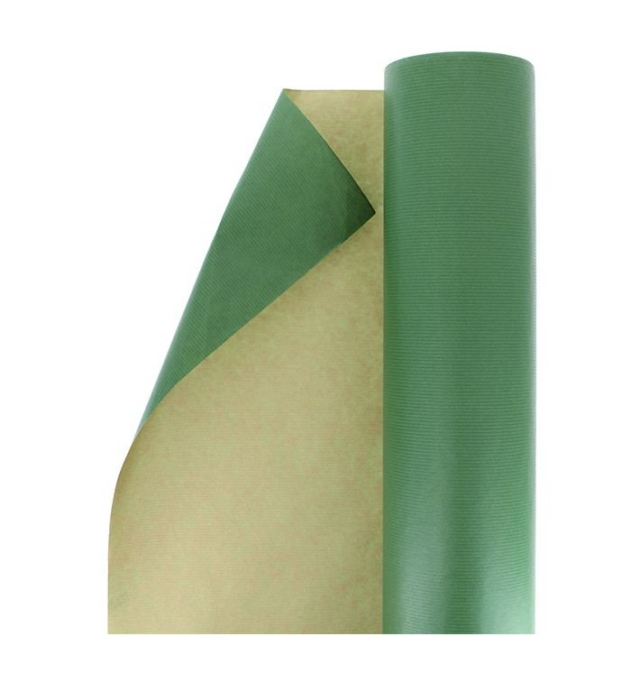 Papieren rol van inpakpapier kraft groen 100m (1 stuk) Papieren rol van inpakpapier kraft groen 100m (1 stuk)