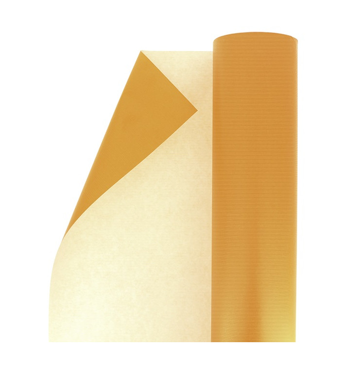 Papieren rol van inpakpapier Cellulose oranje 100m (1 stuk) Papieren rol van inpakpapier Cellulose oranje 100m (1 stuk)