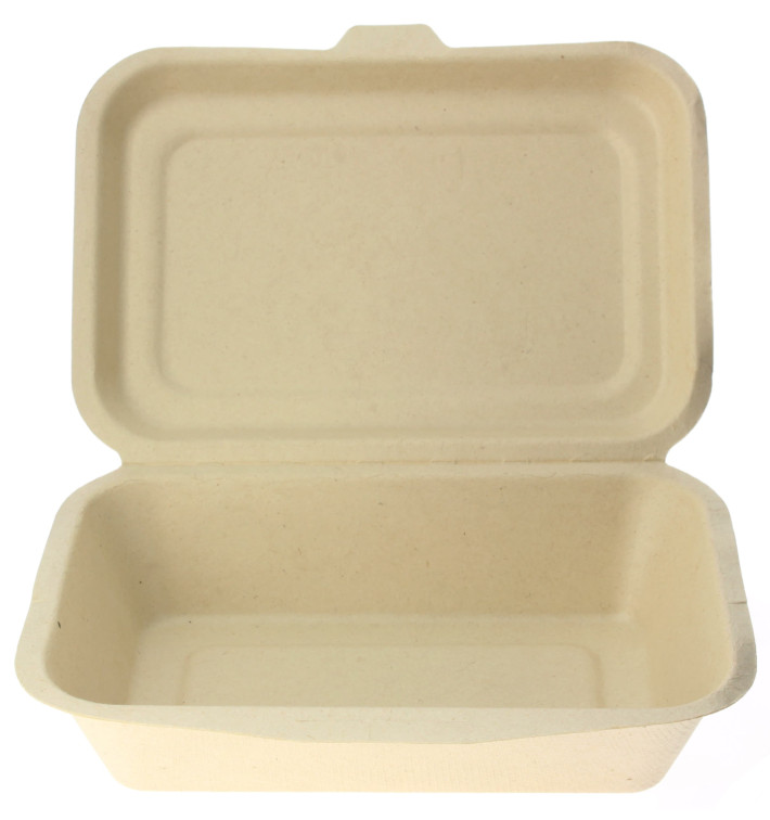 Suikerriet Gescharnierd Container "Menu Box" 17,5x12,5x5,3cm (50 stuks) Suikerriet Gescharnierd Container "Menu Box" 17,5x12,5x5,3cm (50 stuks)